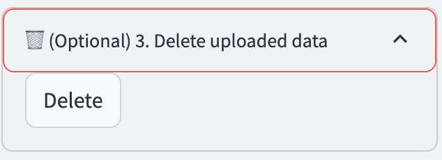 Delete data